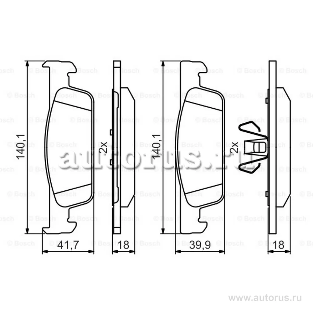 Колодки тормозные дисковые BOSCH 0986495462