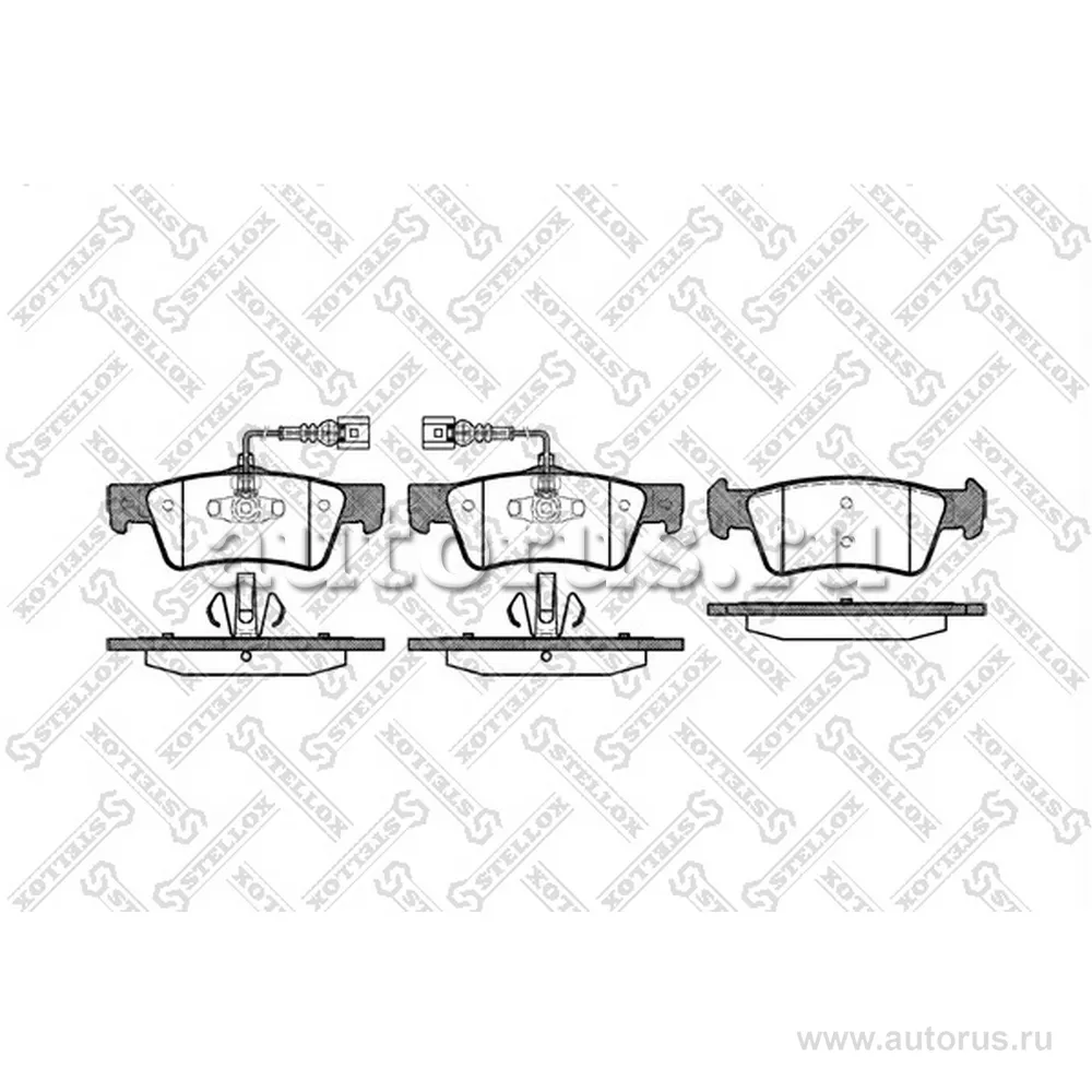 Колодки дисковые з. VW Touareg 2.5TD/3.2/4.2/5.0, Porsche STELLOX 1198 002-SX
