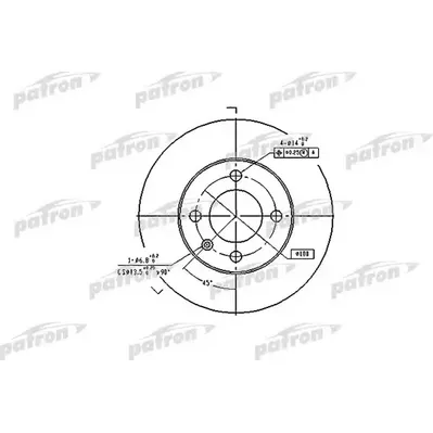 Диск тормозной передний SEAT: AROSA 97-04, VW: LUPO 98-05, POLO 94- PATRON PBD2780