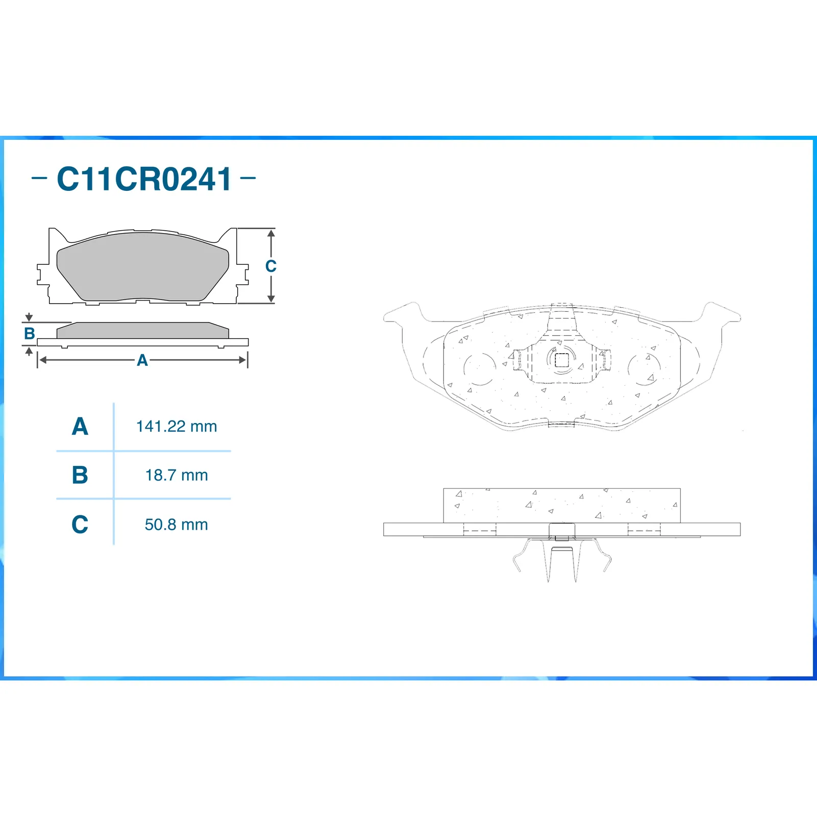 Колодки передние BMW/CITROEN/FORD/GM/RENAULT/VAG CWORKS C11CR0241
