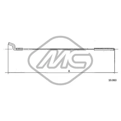 Трос газа 1200 KAFER Metalcaucho 83782