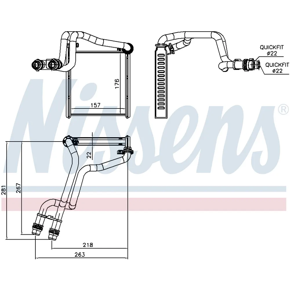 Радиатор отопителя VW G6/JETTA 1.2-1.6/1.6TD 08-