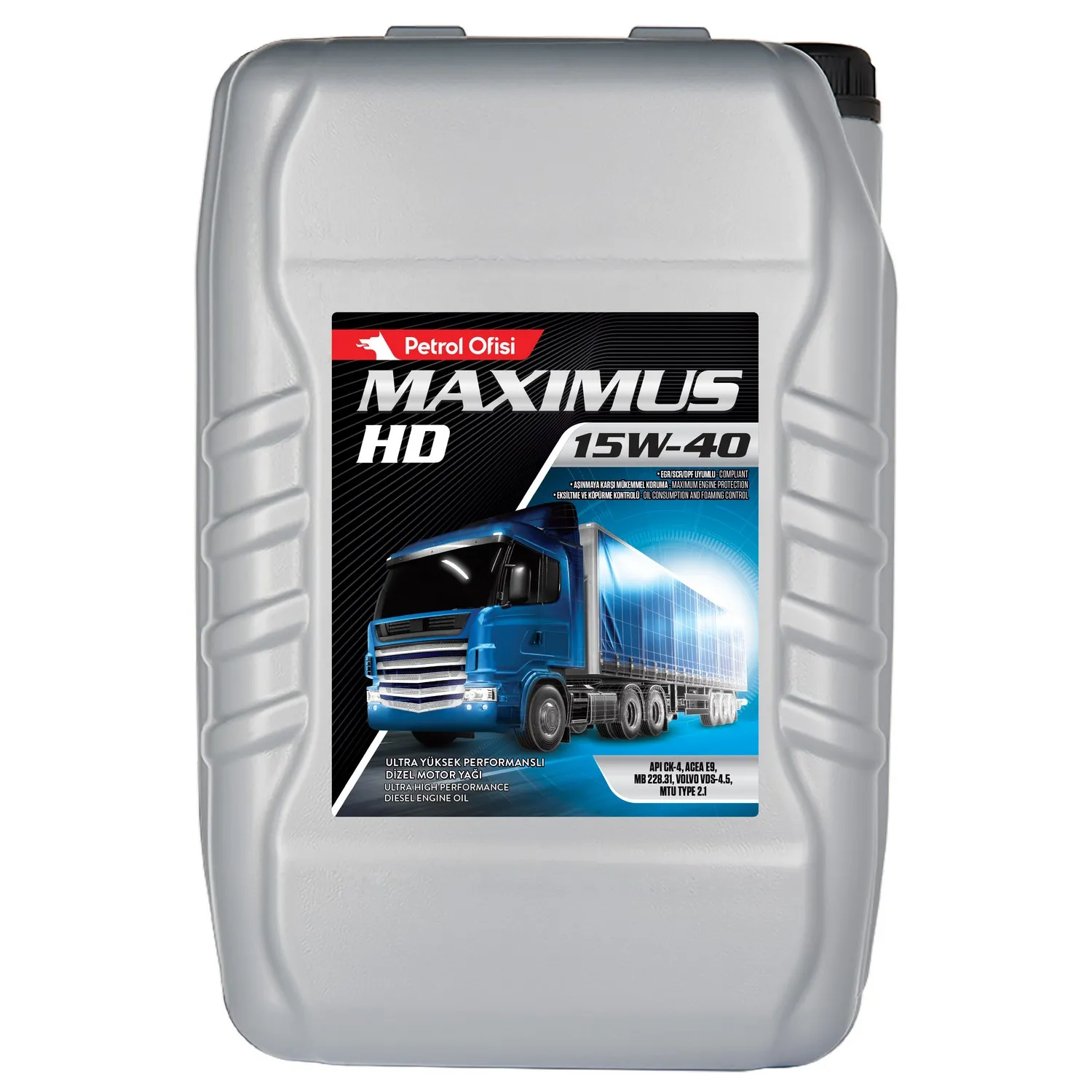 Масло моторное MAXIMUS HD 15W-40 17,5 кг. Petrol Ofisi 400000490
