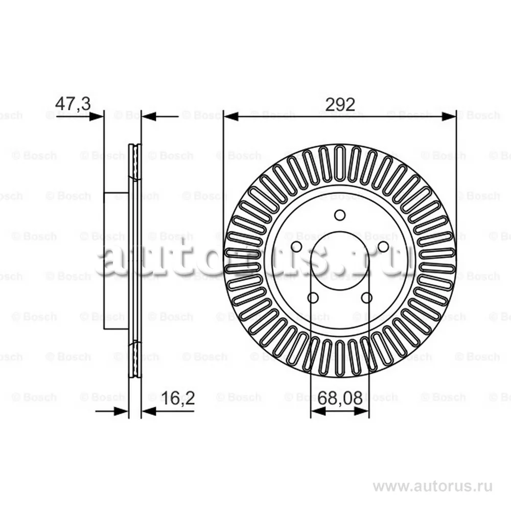 Диск тормозной BOSCH 0986479D20