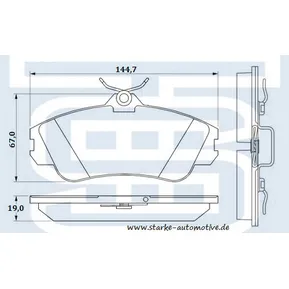 Колодки тормозные передние STARKE 173613