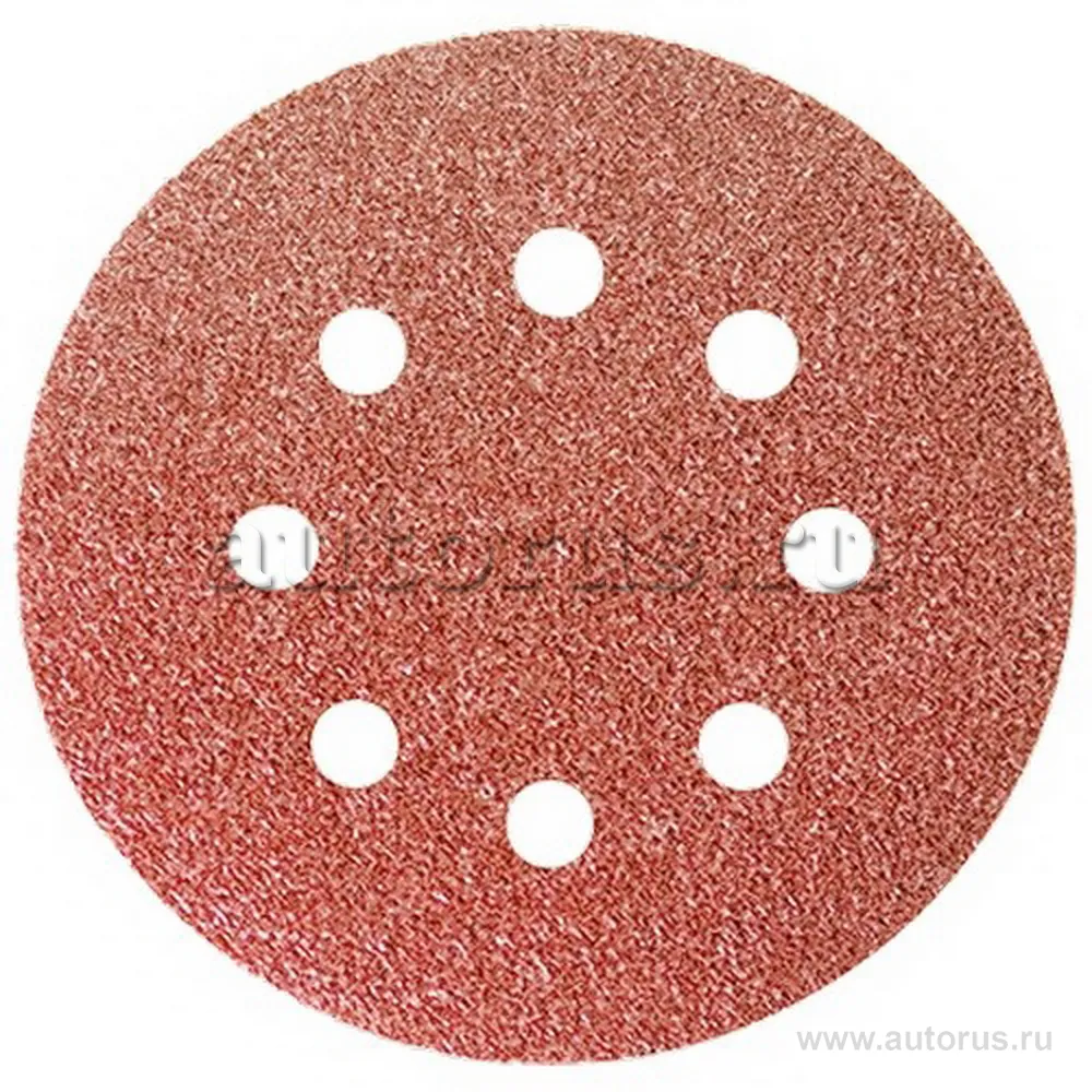Круг абразивный на ворсовой подложке под липучку, перфорированный, P 60, 125 мм, 5 шт. MATRIX 73803