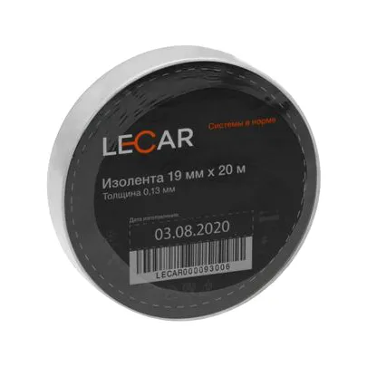Изолента ПВХ LECAR 15мм.*20м. (белая) LECAR LECAR000093006