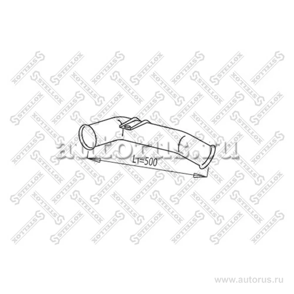 Труба глушителя промежуточная d 126 L 500 2-изг Scania 4ser. STELLOX 82-03792-SX