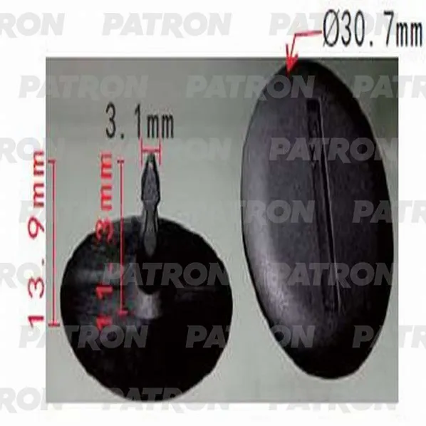 Клипса пластмассовая (комплект 10шт) Mercedes применяемость: накладки п PATRON P37-1204S