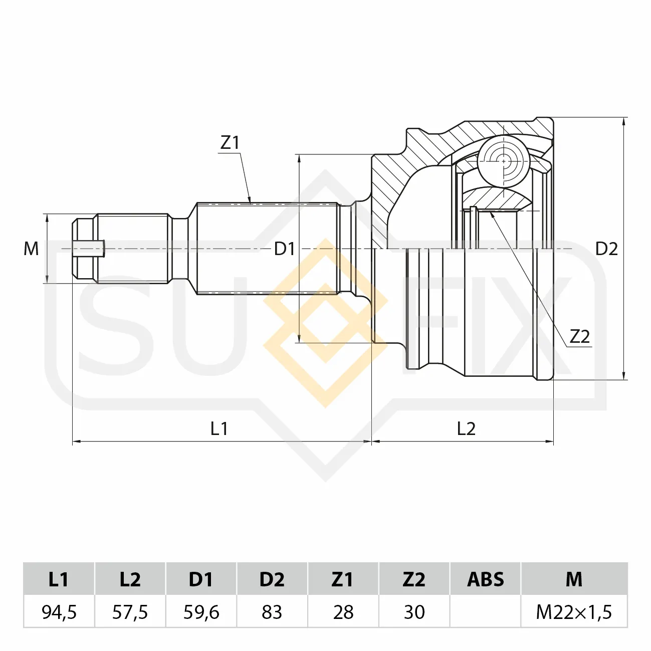 ШРУС наружный перед ST1042