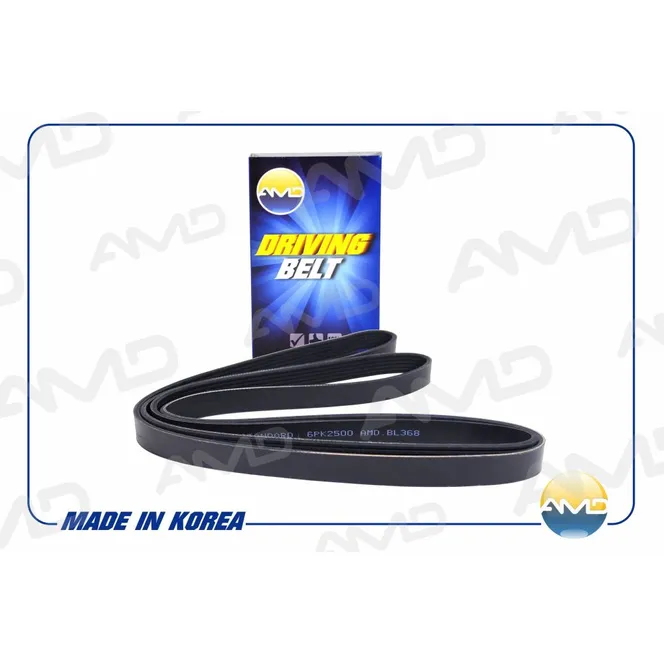 Ремень 6PK2500 поликлиновый, генератора 25212-2F010AMD.BL368 AMD