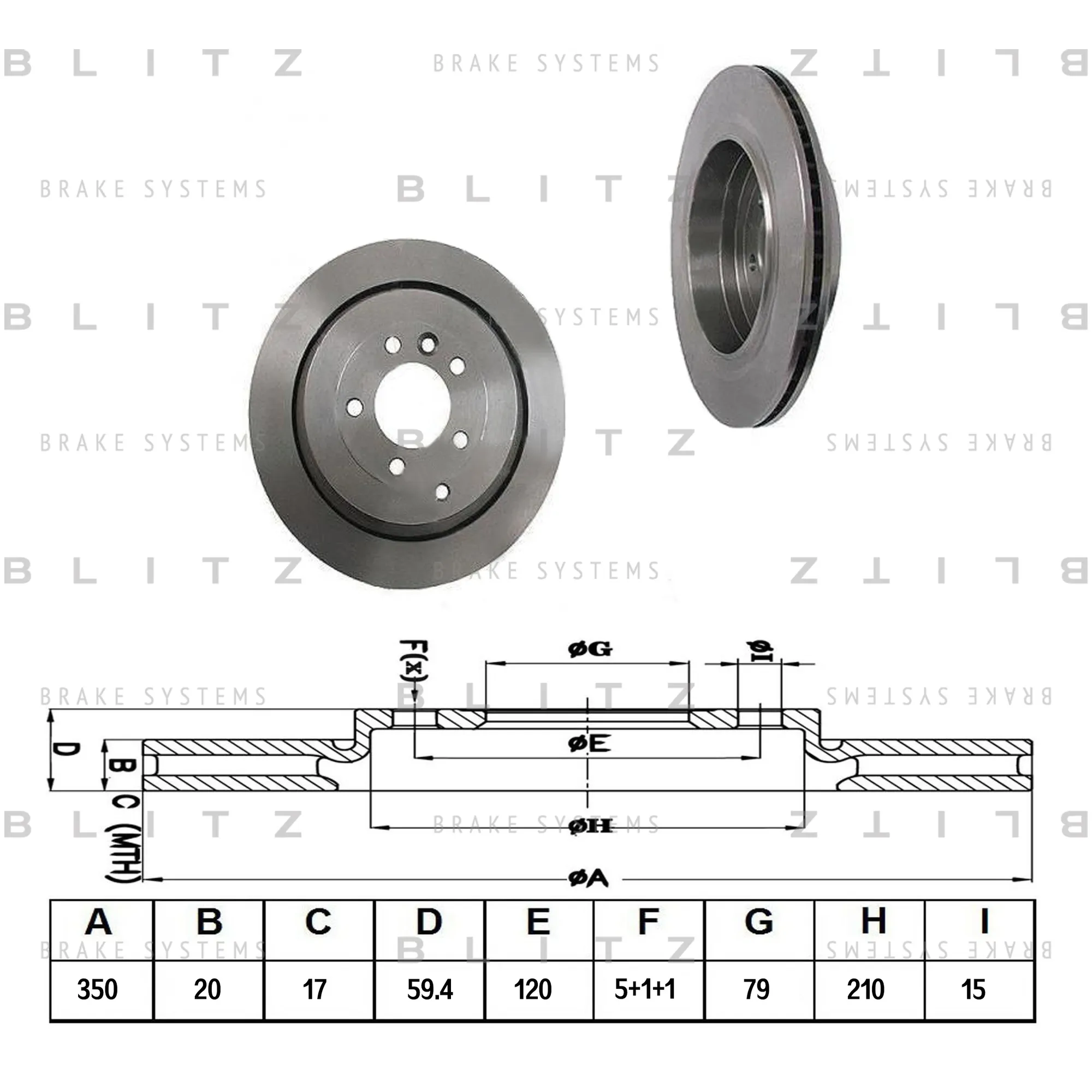 Диск тормозной задний вентилируемый LAND ROVER DISCOVERY/RANGE ROVER/RANGE ROVER SPORT BLITZ BS0287