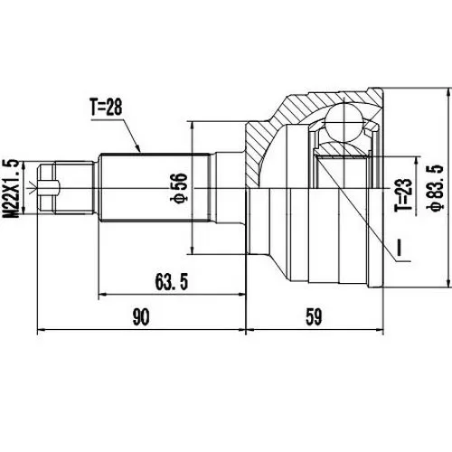 ШРУС наружный MAZDA 626 GE (91-- 97) ZIKMAR Z87262R
