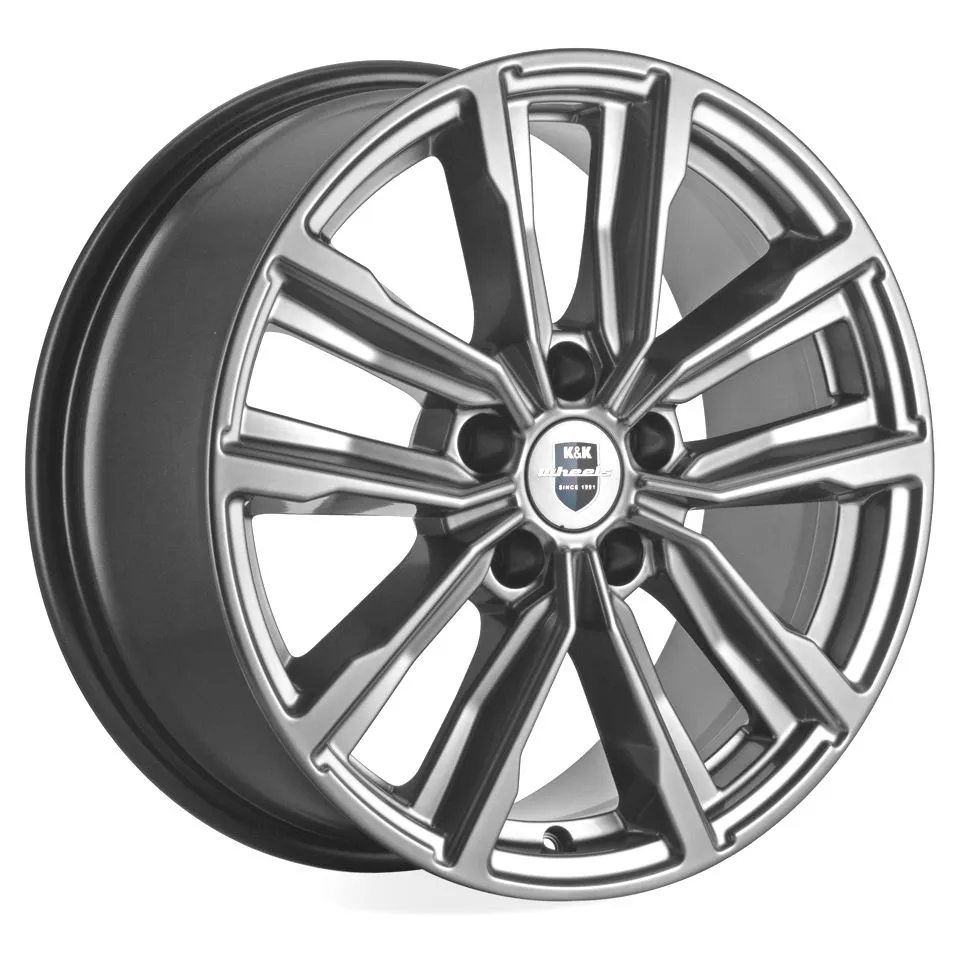 Диск литой R17 7.5J 5x114.3/67.1 ET45 КИК Лацио Дарк платинум 99979539379