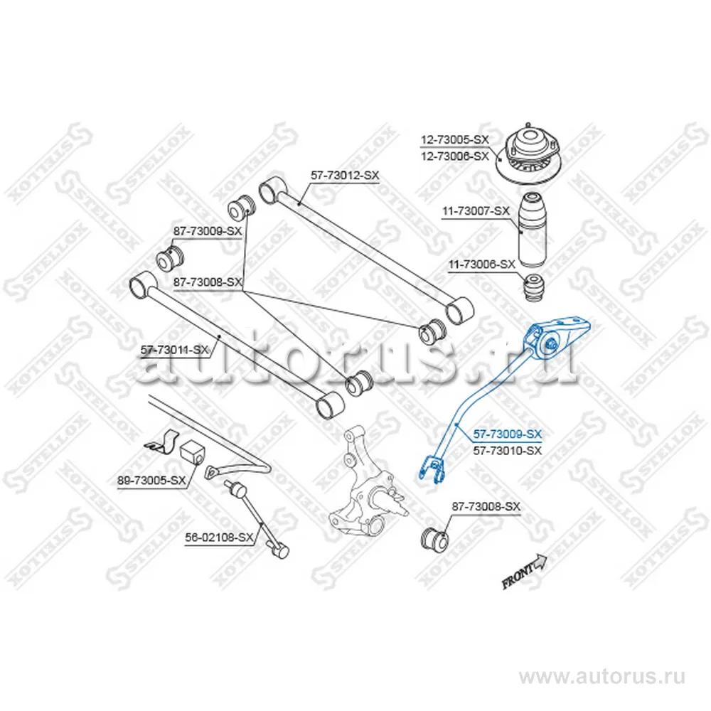 Рычаг зад. подв. продольн. л. Daewoo Nu STELLOX 5773009_SX