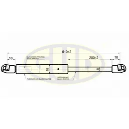 АМОРТИЗАТОР КАПОТА VOL XC 90 10/02- 320N L510/200MM G.U.D GGS010195