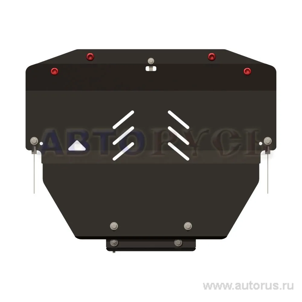Защита картера двигателя и кпп Volvo, Вольво ХС60 V-2,4, 2009- / ХС70 V-3,2, 2007- Сталь 2,5 мм