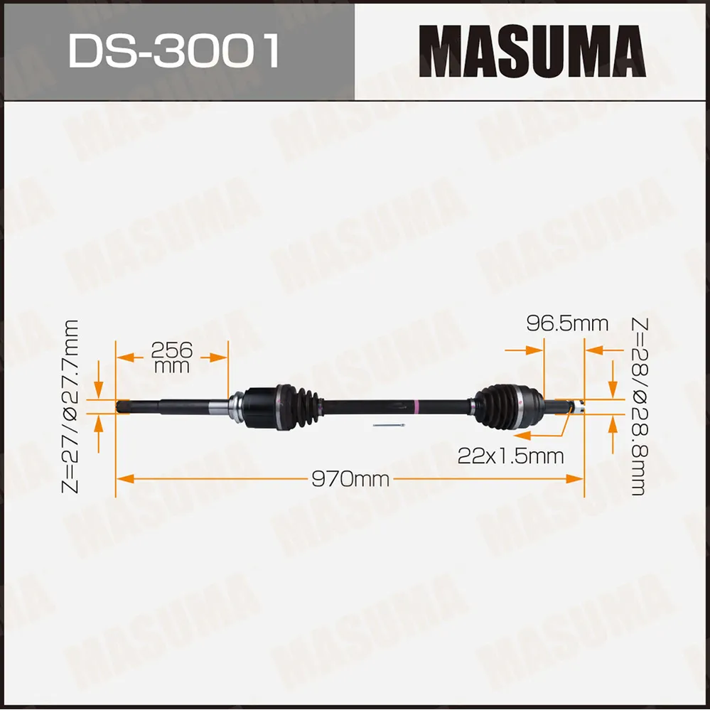 Привод в сборе правый Mitsubishi Outlander ASX/CW5W/GA2W MASUMA DS3001