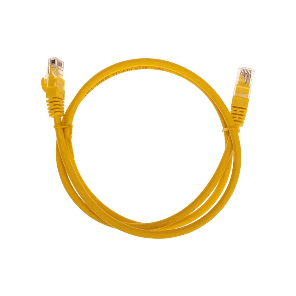 Патч-корд U/UTP CAT 6, RJ45-RJ45, 26AWG, LSZH, желтый, 1м REXANT 02-0295-1