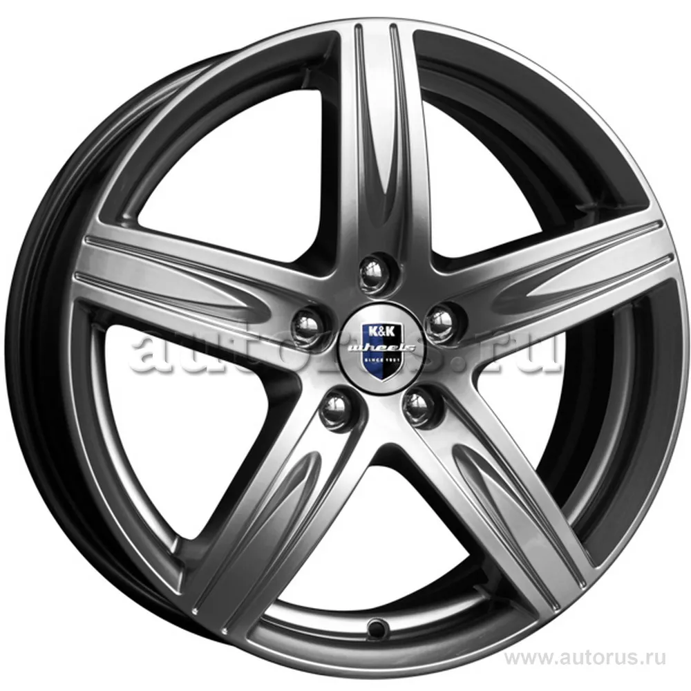 Диск литой R18 7.5J 5x114.3/60.1 ET35 КИК Андорра Дарк платинум 72475