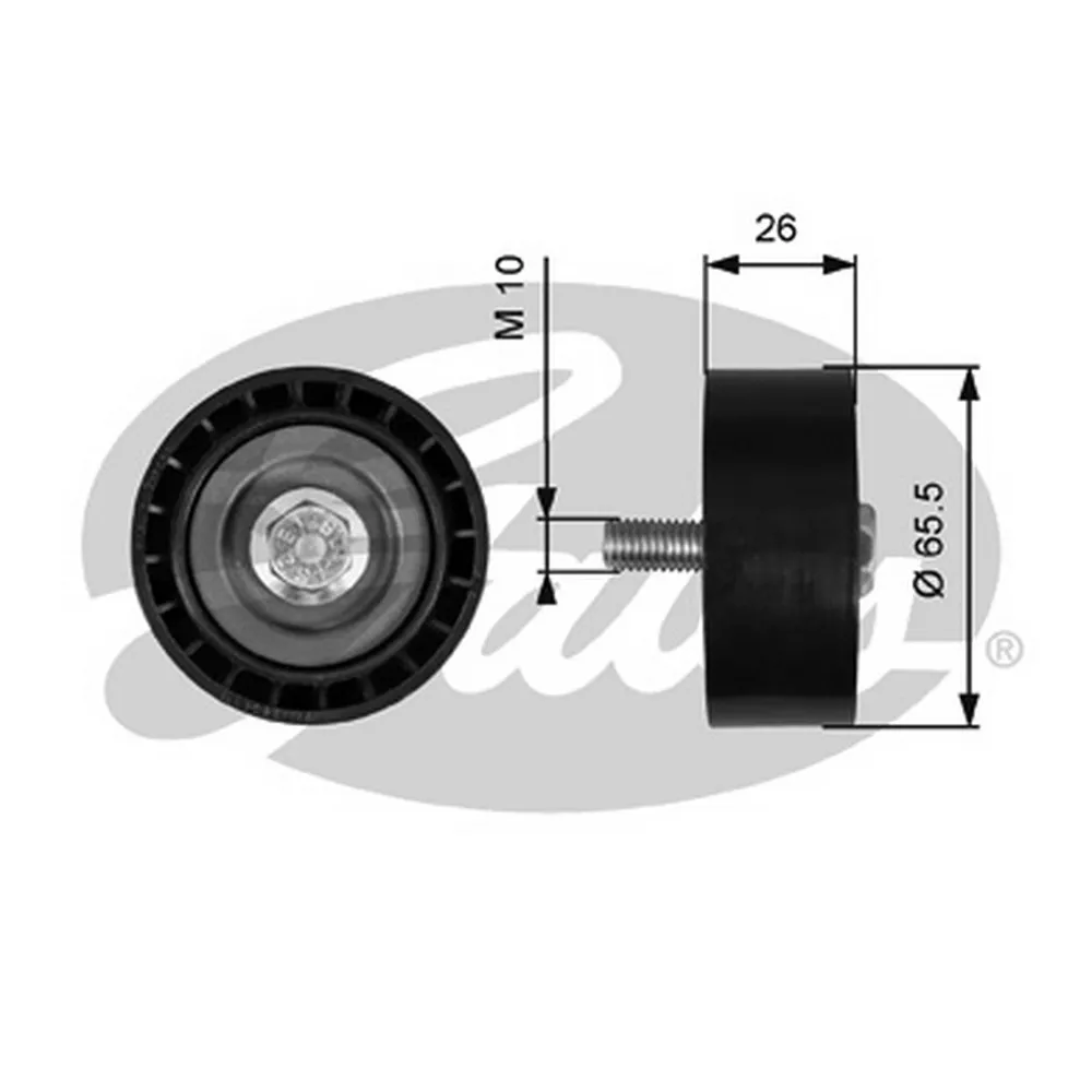Ролик ремня приводного OPEL 1.2-1.7D 09- GATES t36775