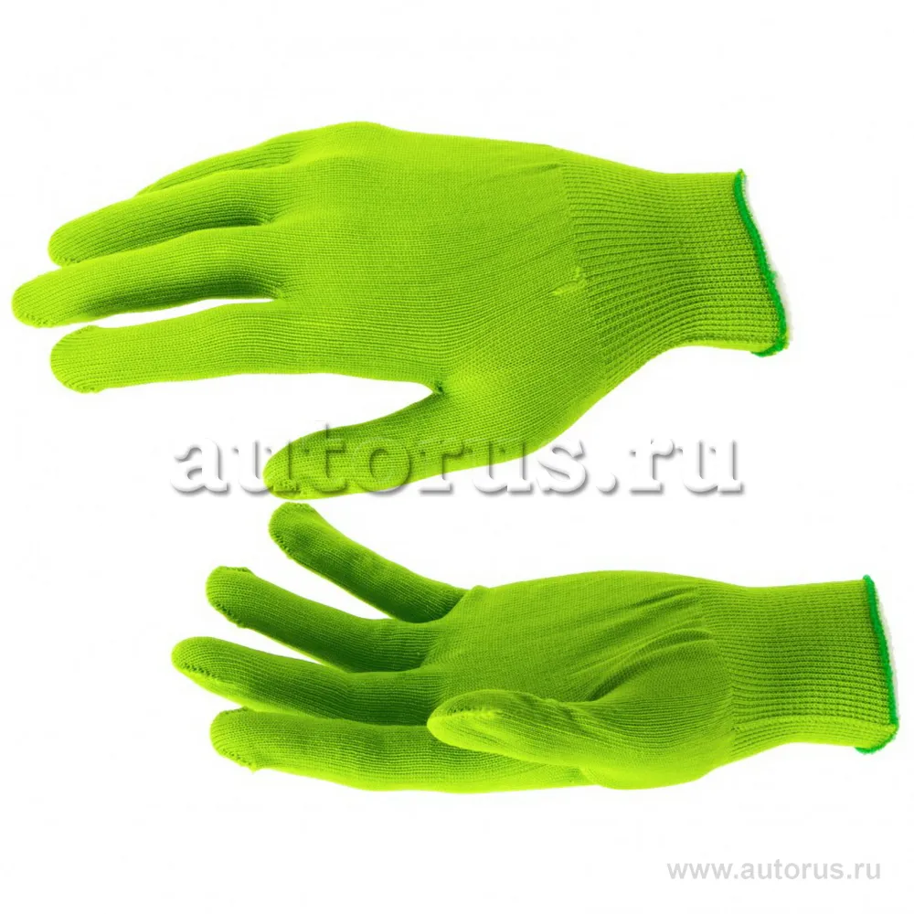 Перчатки нейлон, 13 класс, цвет изумрудный, L 67823 NO NAME