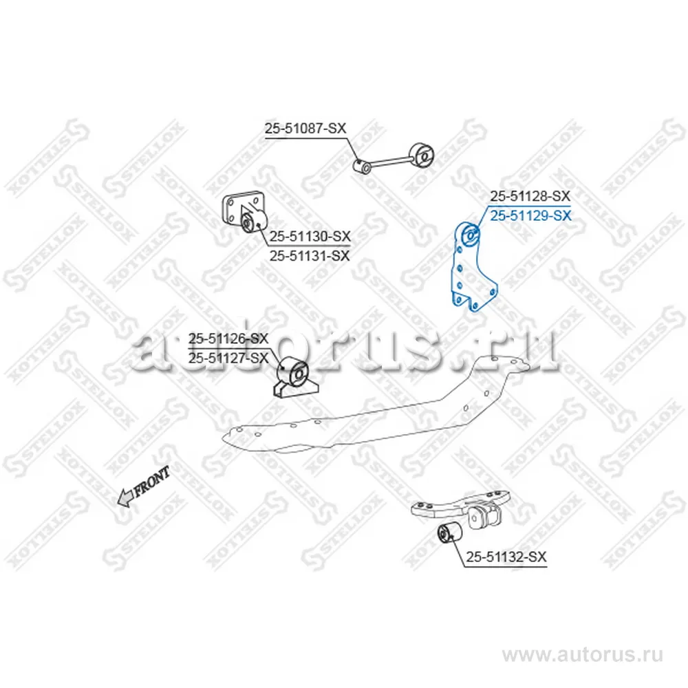 Подушка ДВС зад.Hyundai S Coupe 90-92 STELLOX 2551129_SX