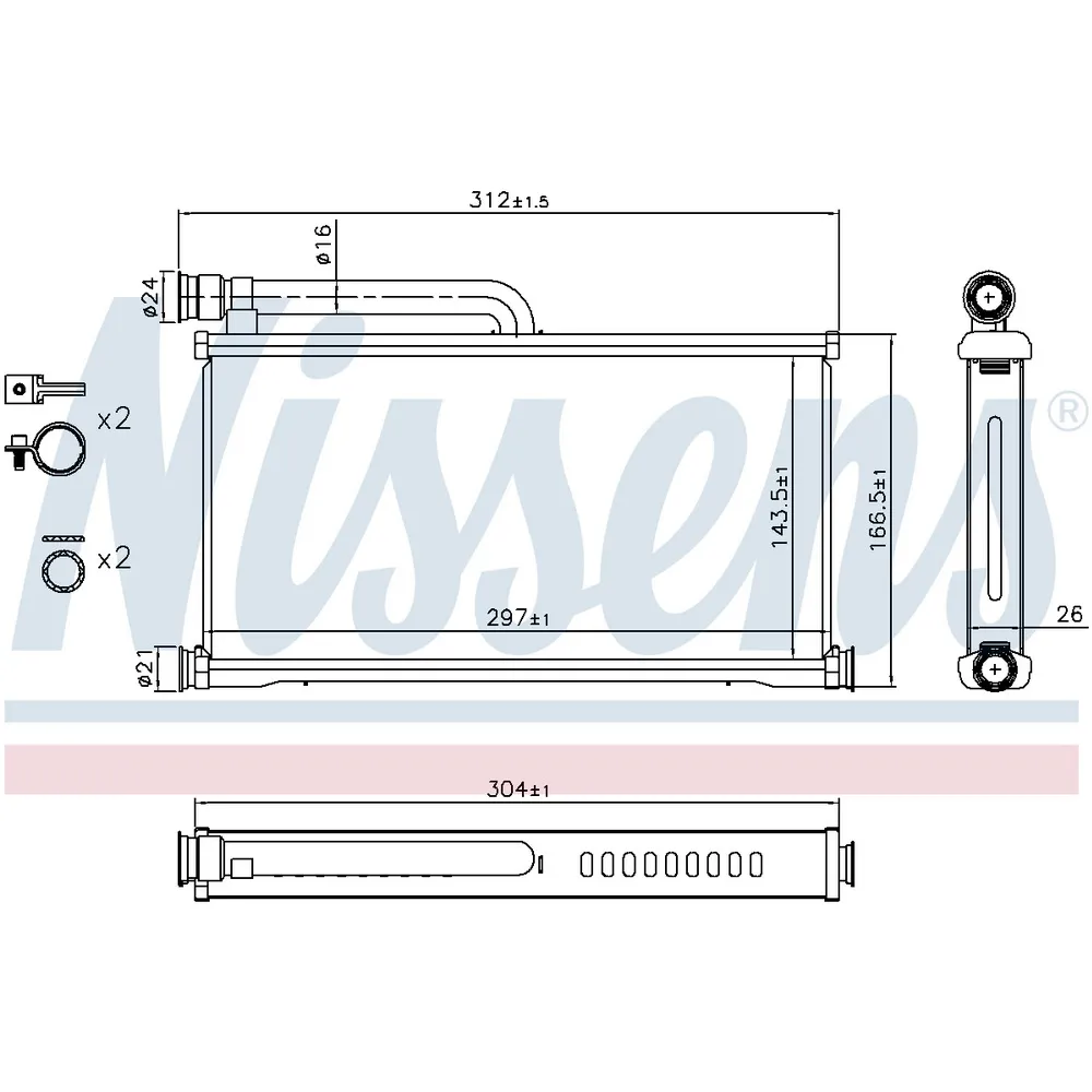 Радиатор печки AUDI A6 (C6) 70233
