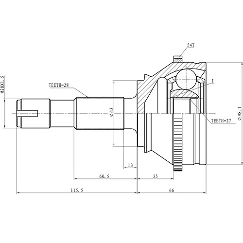 ШРУС НАРУЖНЫЙ FIAT DUCATO (06--) ZIKMAR Z87193R