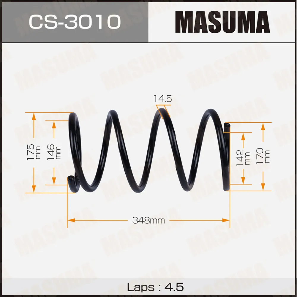 Пружина передняя MITSUBISHI OUTLANDER MASUMA CS-3010