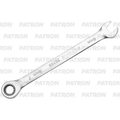 Ключ комбинированный трещоточный, 9 мм PATRON P-75709