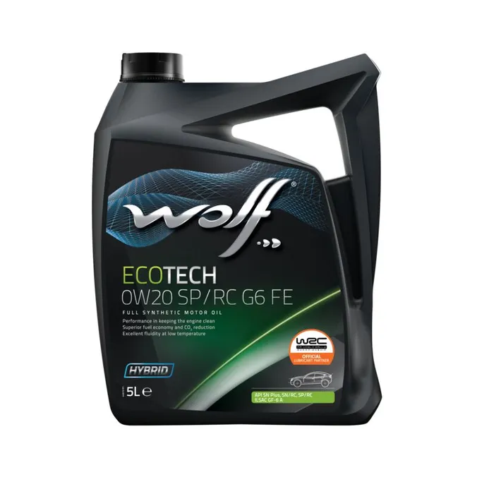 Масло моторное синтетическое ECOTECH G6 FE 0W20 API SP, 5л Wolf 1047261