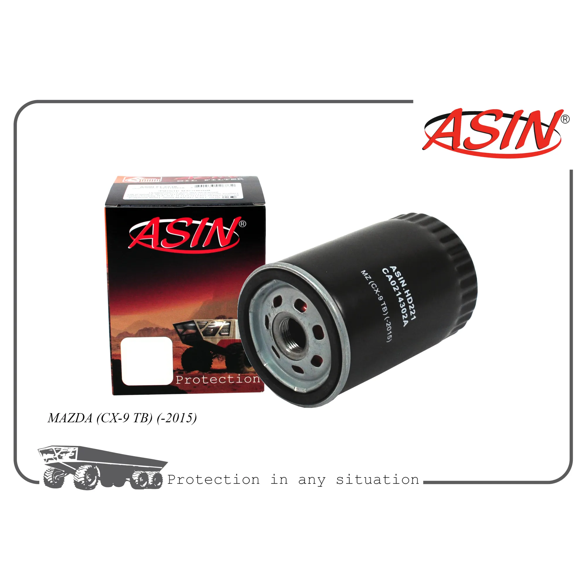 Фильтр масляный CA02-14-302A/ASIN.HD221 ASIN ASINHD221