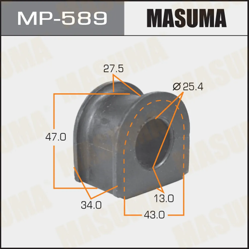 Втулка стабилизатора переднего центр. honda accord 90-93 prelude 91-01 MASUMA MP-589