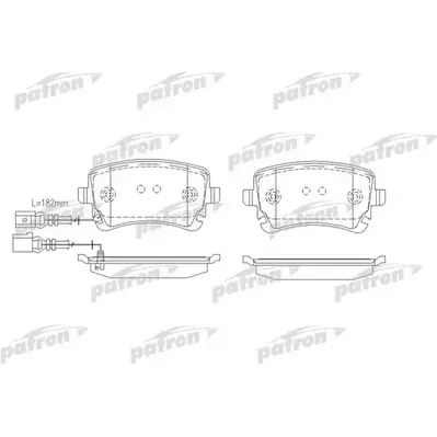 Колодки тормозные дисковые задн VW: MULTIVAN V 03-, TRANSPORTER V c бортовой PATRON PBP1644