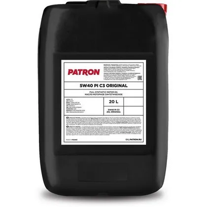 Масло моторное PATRON 5W-40 синтетическое 20 л 5W40 PI C3 20L ORIGINAL