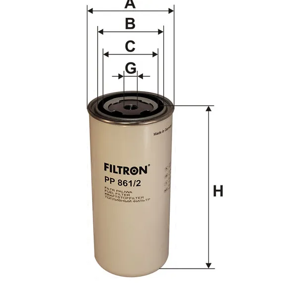Фильтр топливный DAF 65/75/85/95/95XF/F1300…F3600/N280/SB FILTRON PP861/2