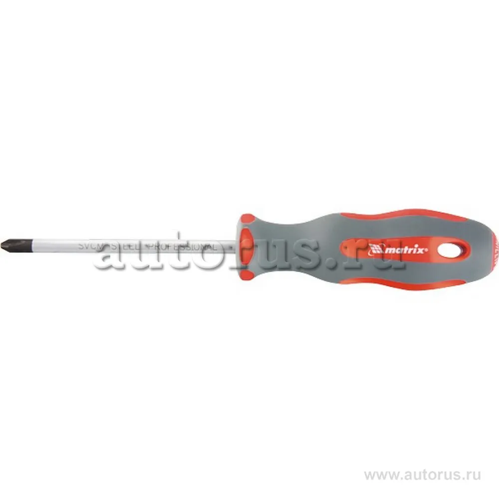 Отвертка Profi, Ph1x75 мм, SVCM, двухкомп. рукоятка MATRIX 11934
