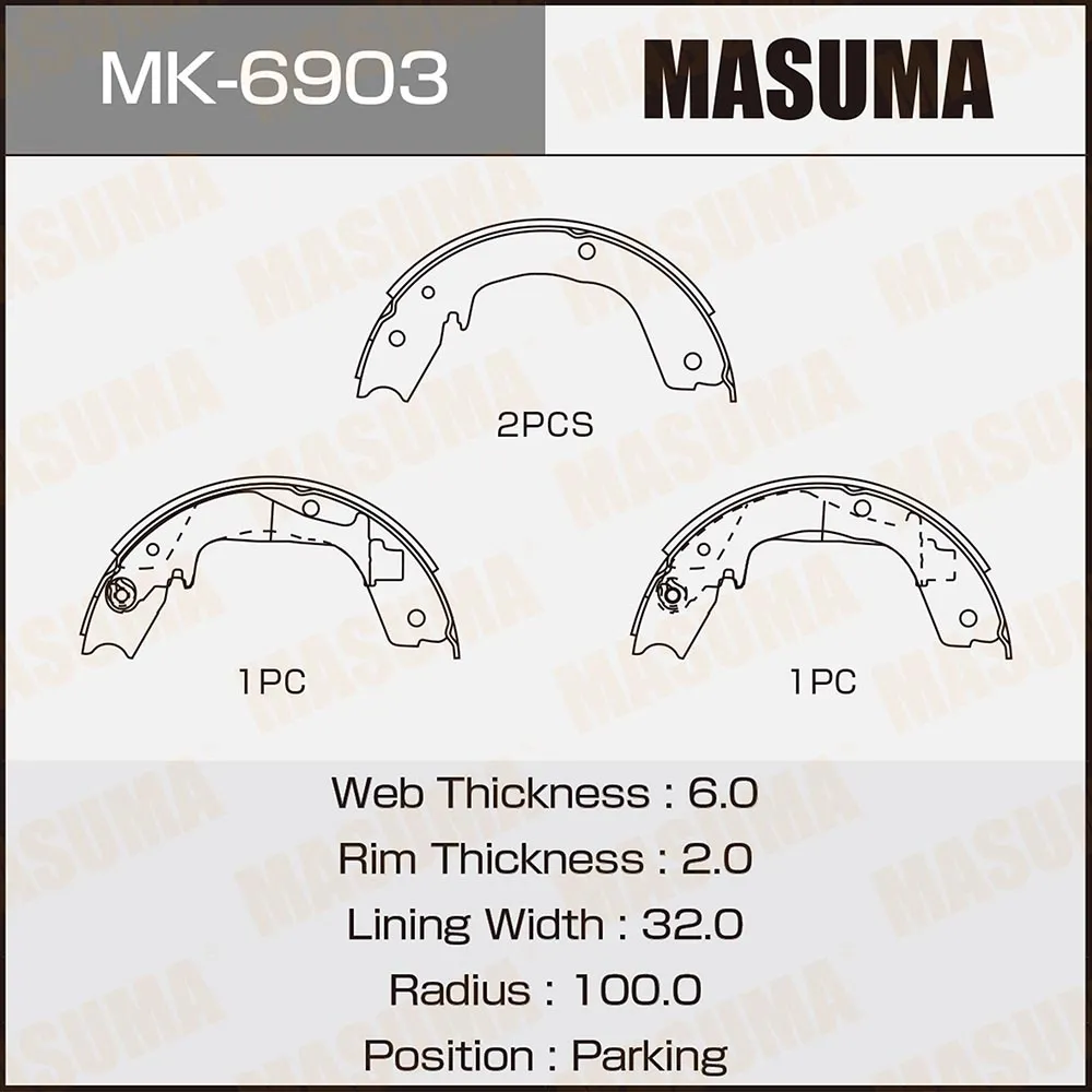 Колодки ручника MITSUBISHI MONTERO MASUMA MK-6903