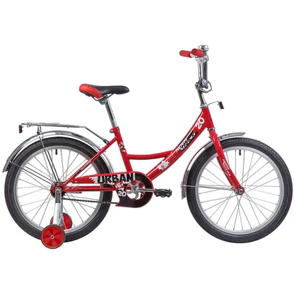 Велосипед 20 хардтейл Novatrack Urban (2019) количество скоростей 1 рама сталь 12 красный