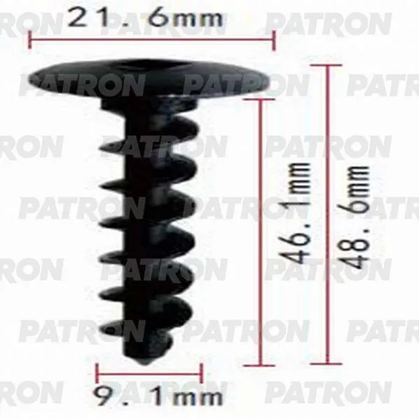 Шуруп GM применяемость: бампер PATRON P37-0681