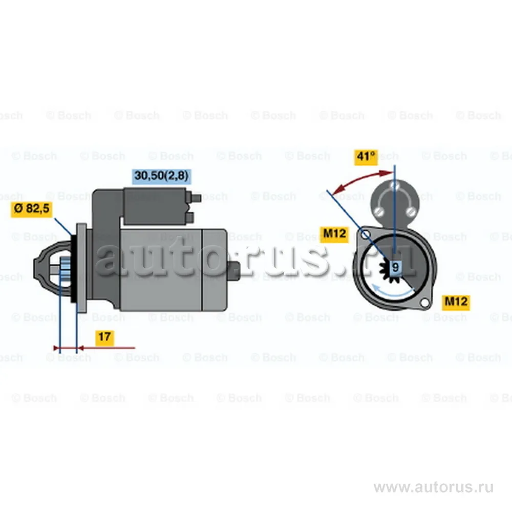 Стартер VAG 1.6/1.8T/2.0 TFSI -08 1.2кВт BOSCH 0 001 107 427