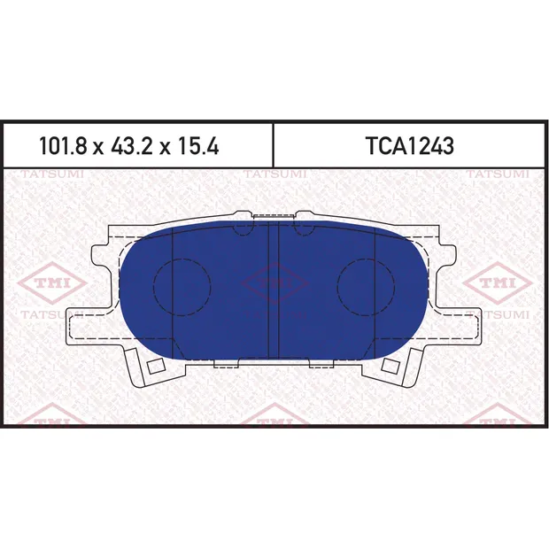 Колодки тормозные дисковые задние LEXUS RX 03-> TATSUMI TCA1243