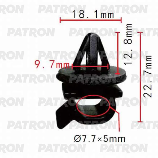 Держатель пластмассовый HONDA применяемость: тяги капота PATRON P370437