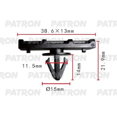 Клипса пластмассовая Ford применяемость: молдинги PATRON P371891
