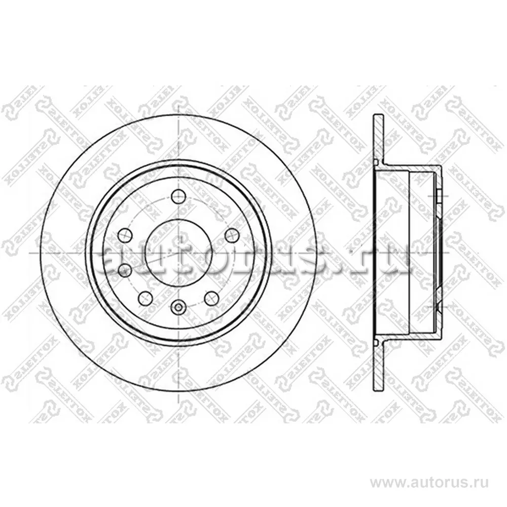Диск тормозной задний OPEL OMEGA 1.8-3.0 87> STELLOX 60203610_SX