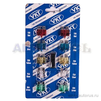 Предохранители флажковые с индикатором обрыва 10 шт VK TECHNOLOGY
