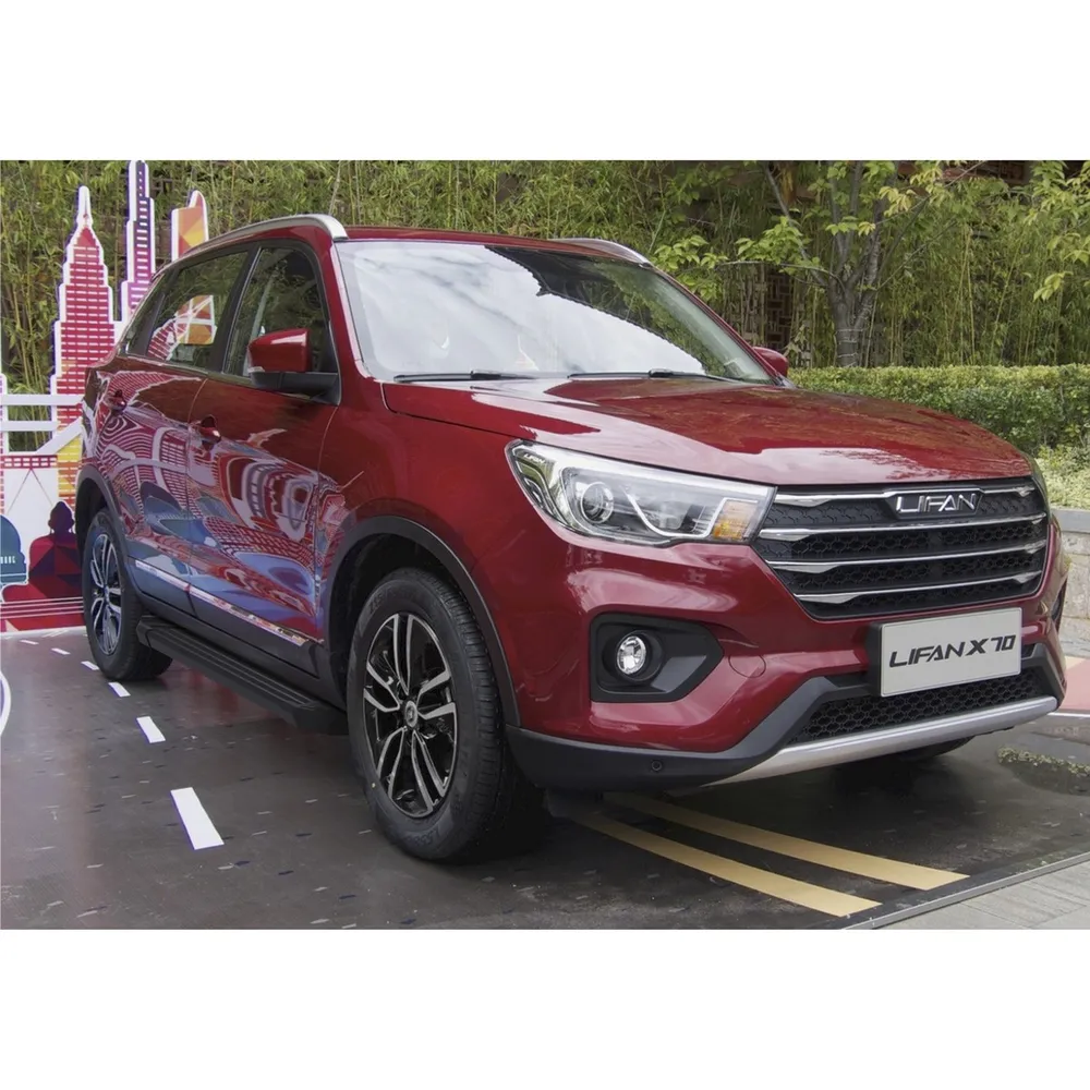 Порог-площадка Black F173ALB + комплект крепежа, RIVAL, Lifan X70 2018- Lifan X70 F173ALB.3305.1