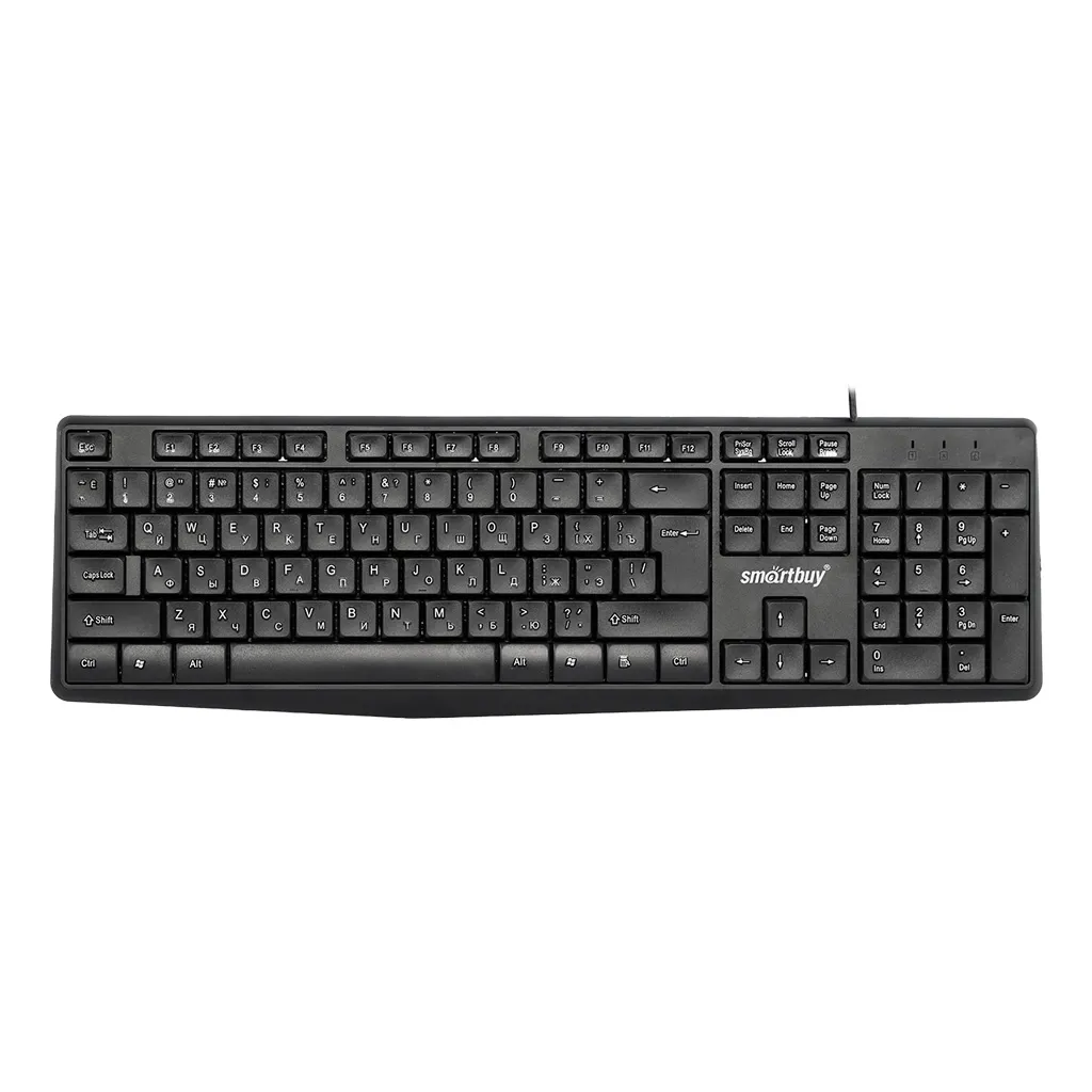 Клавиатура проводная мультимедийная Smartbuy ONE 220 USB черная, , Max Вт SMARTBUY SBK-220U-K
