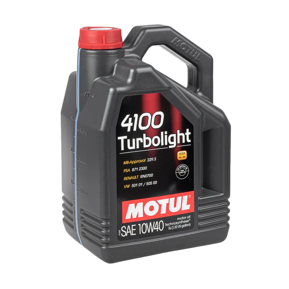 Масло моторное Motul 4100 Turbolight 10W-40 полусинтетическое 5 л 113214